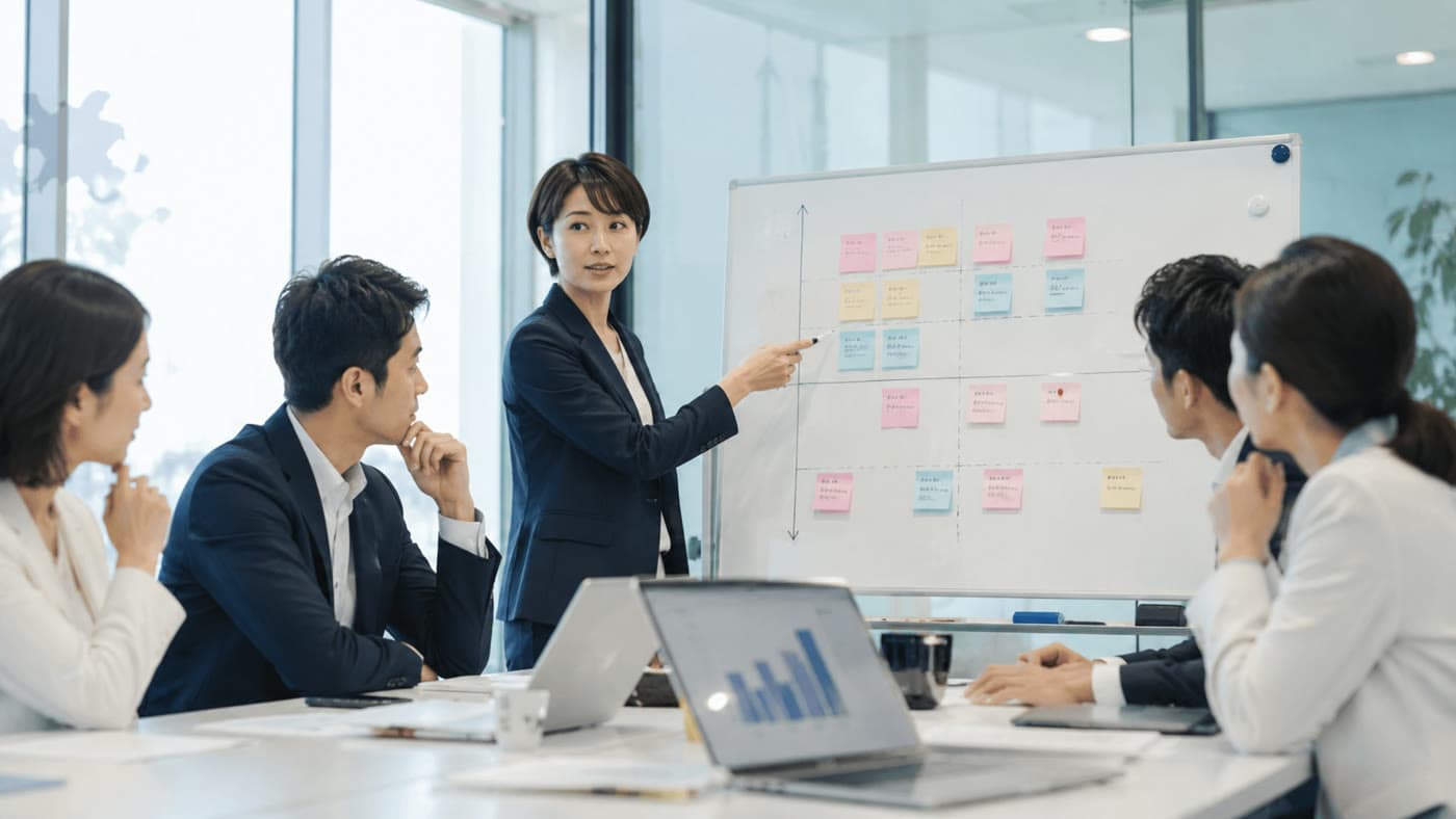 AI化する業務の優先順位を整理したマップのイメージ